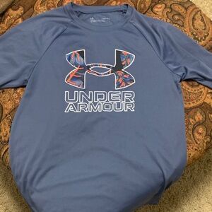Under Armour kids Blue Logo Performance Shirt